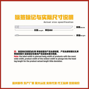 不锈钢扎带19MM宽 304自锁式 金属白钢绑扎丝船用交通吊牌浙江固泰