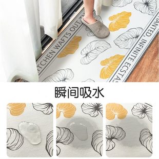 厨房地垫防滑防油可擦免洗防水吸水耐脏脚垫满铺橡胶地毯家用垫子