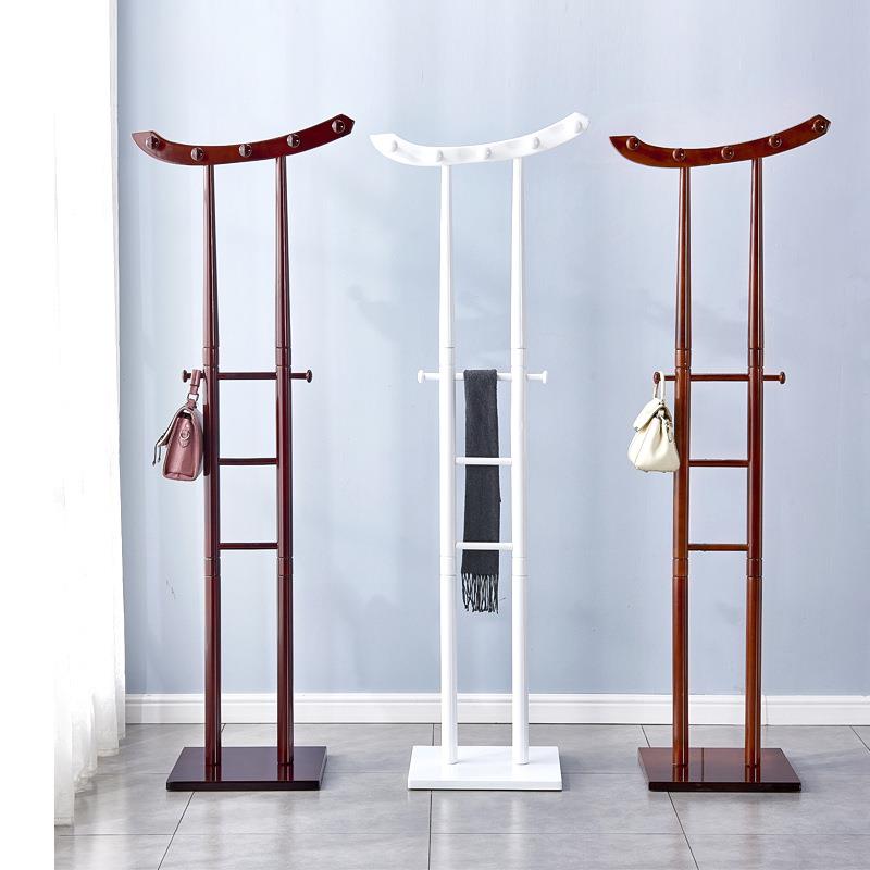 胜添新中式落地衣架 玄关创意家用实木衣帽架卧室挂衣架