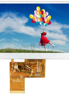 4.3寸全视角TFT彩色液晶显示屏/800x480点阵彩屏模块/IPS屏