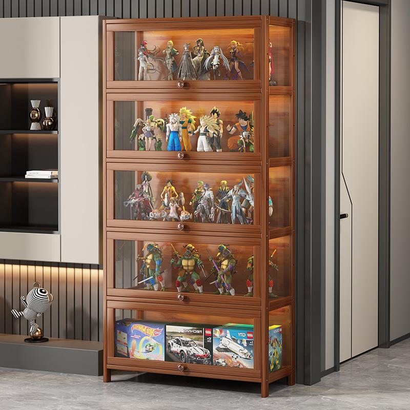 多层玩具收纳架家用盲盒积木亚克力透明置物架柜手办展示柜子落地