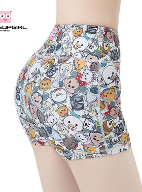 T&G女子高腰紧身无缝裸感瑜伽健身训练三分裤普拉提短裤