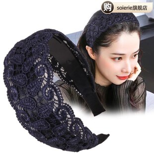 宽边发箍女外出夏季压发圈女压发条中老年发卡遮白发W头饰发夹头