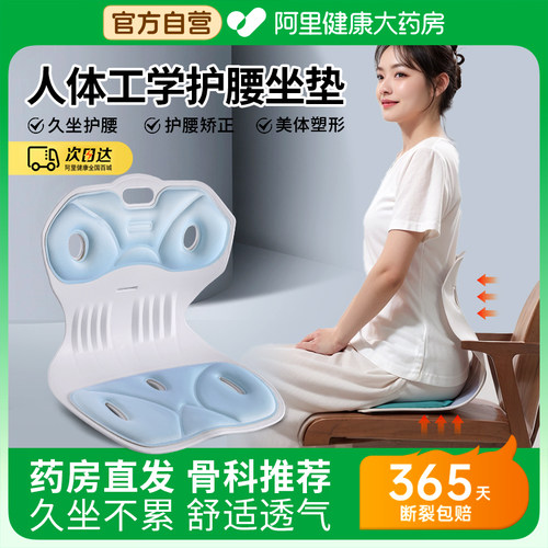 人体工学护腰坐垫久坐神器腰靠y背腰枕靠垫座椅腰部支撑腰托办公