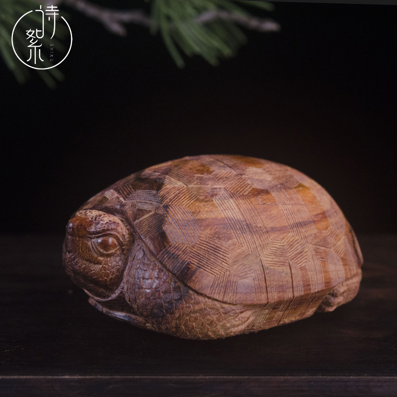 海南黄花梨乌龟手把件老油梨手工雕刻男女盘玩把件桌面案头摆件