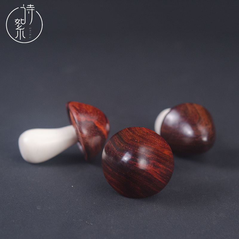 印度小叶紫檀蘑菇手把件