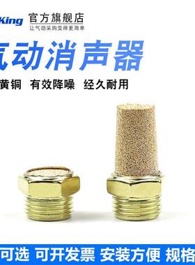 气动电磁阀SLM BSL-M5/01/02/03/04/06分铜长平消声器降噪静音器