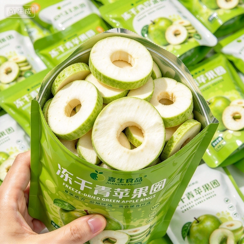 青苹果冻干青苹果脆片新鲜苹果厚切原味苹果脆片解馋零食