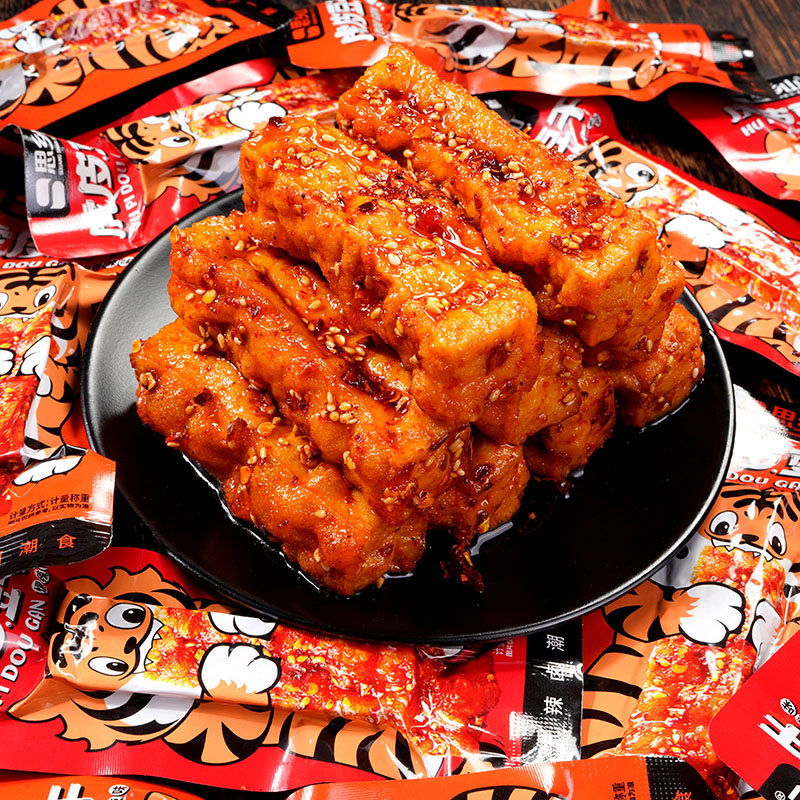 思乡山虎皮豆干零食香辣豆腐干解馋小吃湖南特产豆制品零食小包装