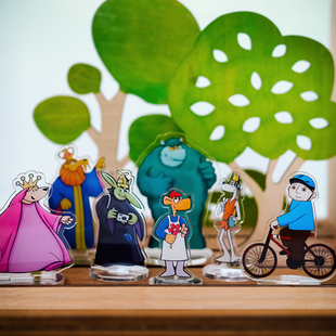 大马泽Big muzzy卡通人物亚克力立牌英语绘本卡片教具玛泽的故事