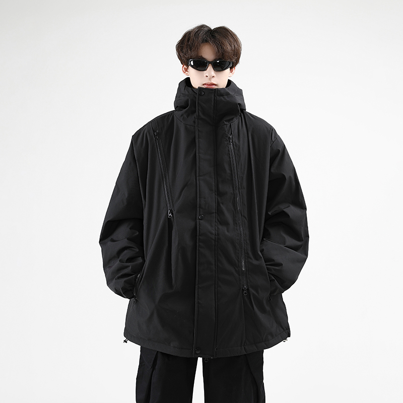 FOG EMMA美式机能风棉服男女户外冲锋衣连帽工装外套冬季加厚棉衣