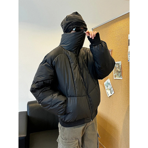FOG EMMA美式高领棉服男冬季短款棉衣潮牌加厚保暖面包服外套