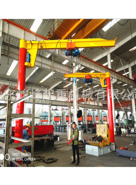 360度简易起重机2t3T悬臂吊独臂吊1吨立柱式500KG墙壁吊移动式