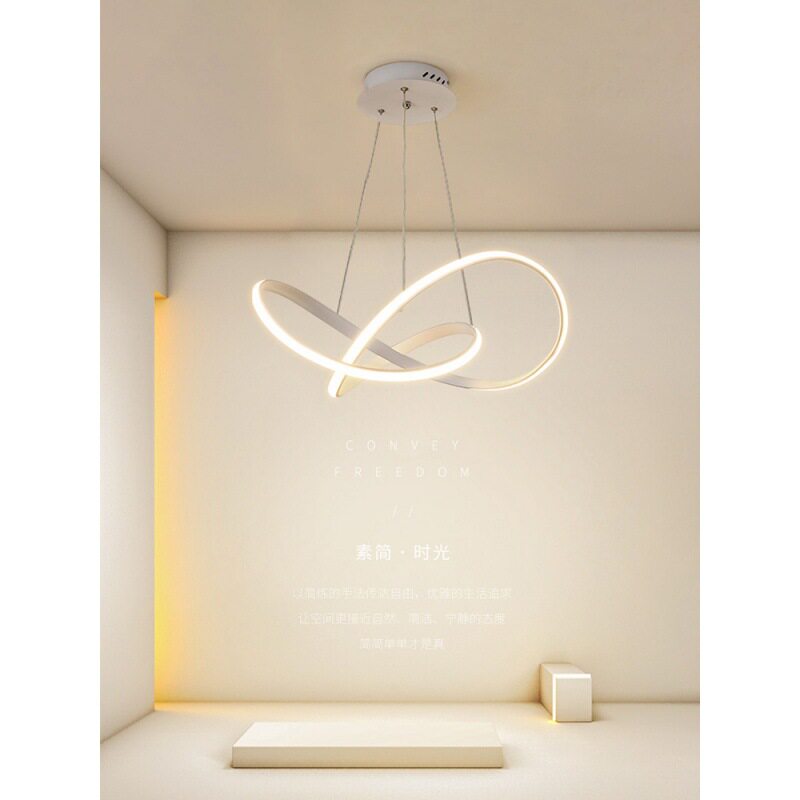 餐厅吊灯现代简约北欧极简异型线条客厅卧室灯饰办公室样板房灯具