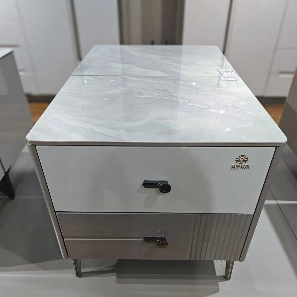DZA-23白岩板轻奢沙发柜边几角桌角几创意边柜客厅小茶几简约储物