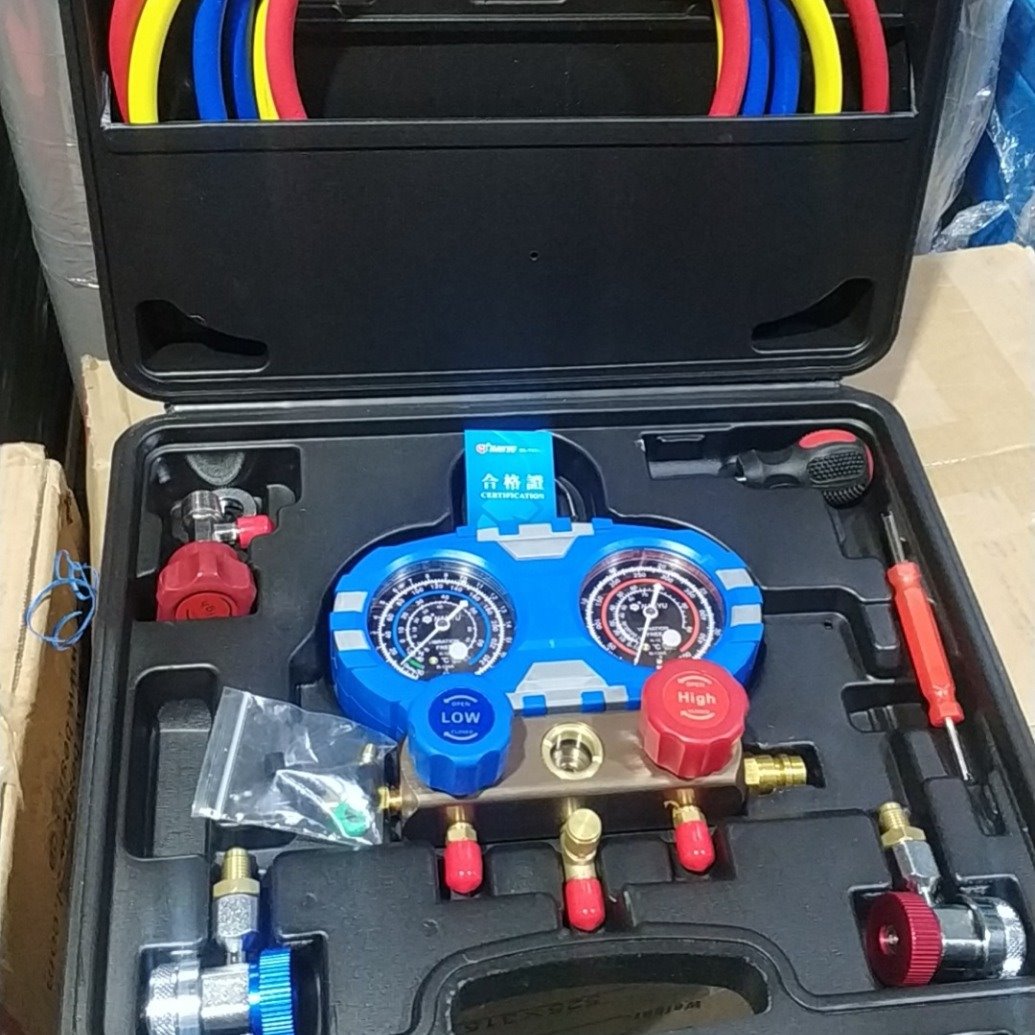 东良冷煤表NY-02208汽车空调检测工具(配开瓶器、雪种表)空调表