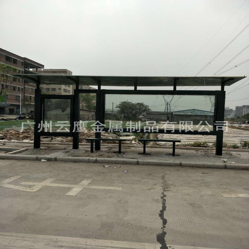 广州候车亭 公交车站台 烤漆候车亭 公交候车亭 站台 厂家 订做