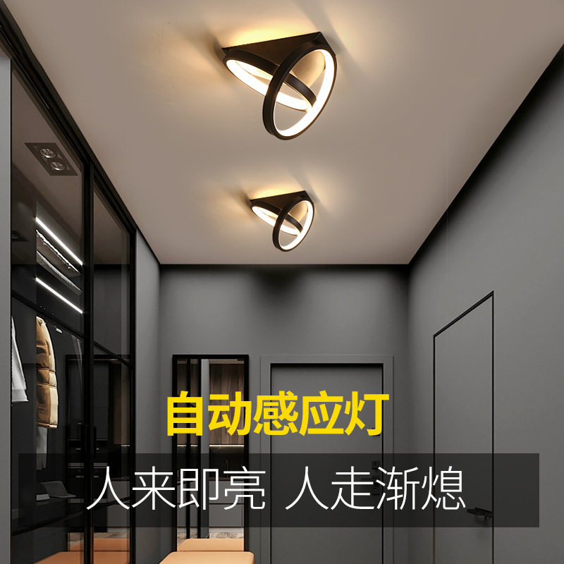 特价入户灯玄关led过道走廊人体感应吸顶灯家用楼道衣帽间调光