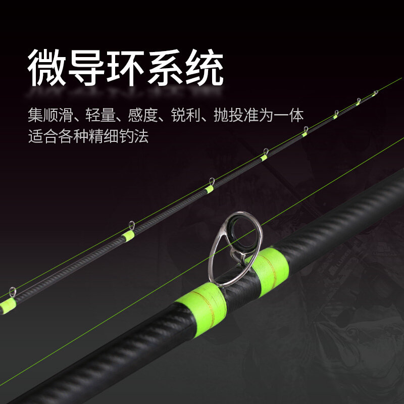 品钓锐搏1.98米/2.1米路亚竿虫竿高感根钓竿微导环鳜鱼鲈鱼翘嘴竿