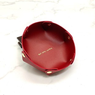 文玩牛皮双层收纳拖盘复古首饰收纳盒中式摆放大号收纳整理托盘