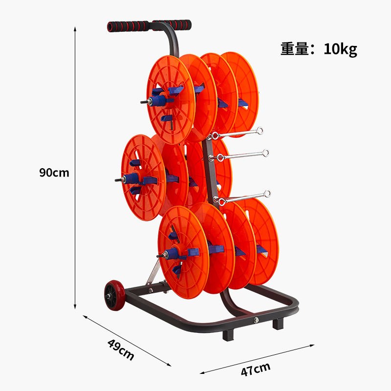 电线放线架放线器放线盘放线神器折叠BV线三线多线家装线电工工具 - 实物图