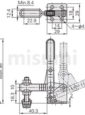 替代 JQ101B 肘夹 不锈钢快速夹钳 压钳 夹具 JQ102B/BSS