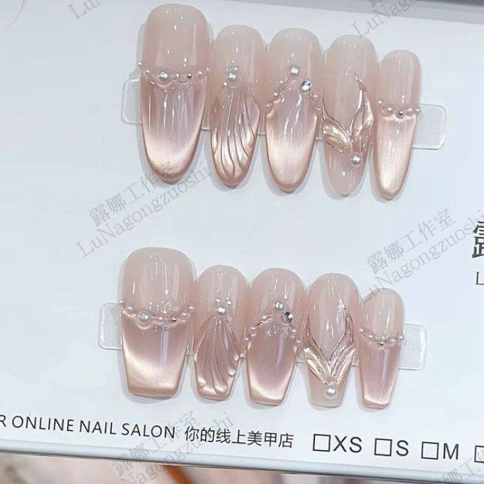 【爱丽儿公主】简约纯欲穿戴式卸甲片闪钻纯手工穿戴甲,彩妆/香水/美妆工具,穿戴甲/甲片,淘宝优惠券,粉丝福利购,淘宝优惠卷