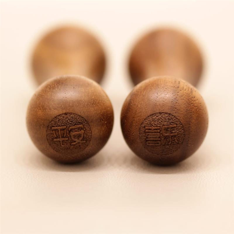 宝乐珠指尖哑铃实木质小骨头减压解压edc玩具黑檀红檀乌木胡桃木