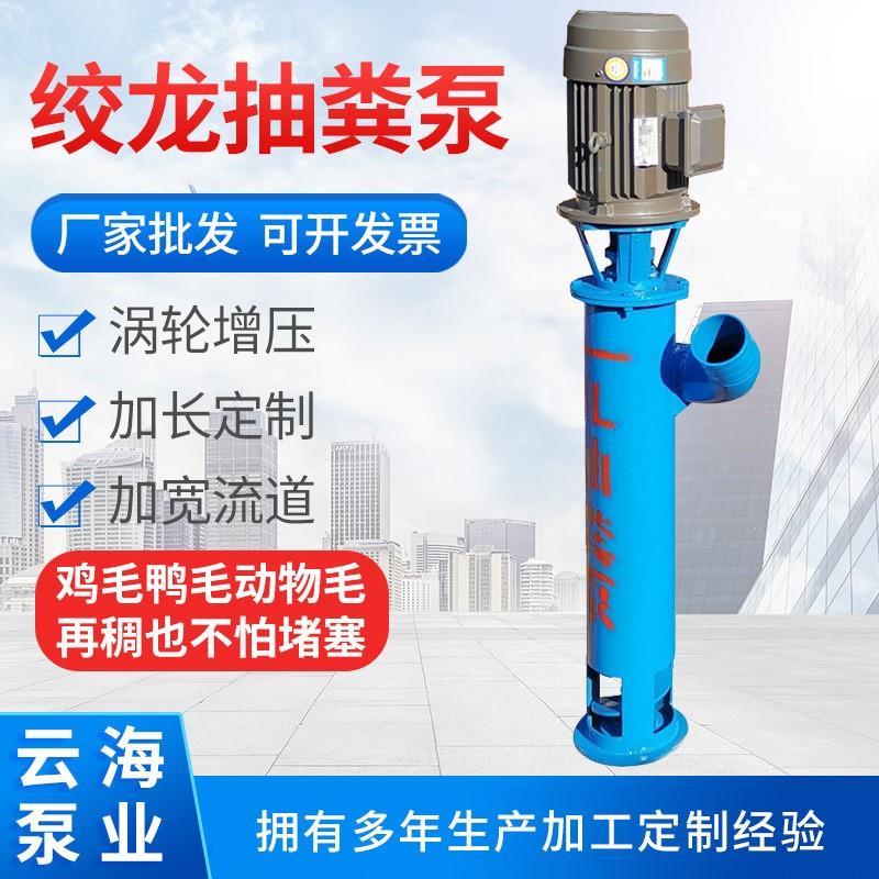 立式绞龙抽粪泵养殖场化粪池抽粪泵加长杆无堵塞排污泵