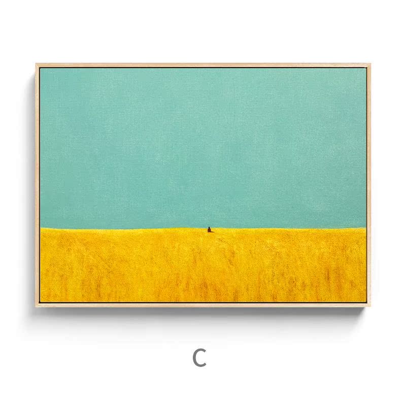 小众艺术简约装饰画家庭文艺风景挂画北欧风格极简墙画餐厅墙壁画图片