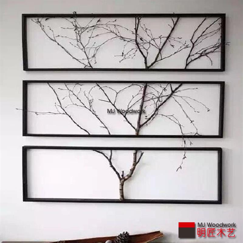 家庭会所别墅样板房酒店商业场所创意壁画装饰画树枝画枯枝装饰画图片