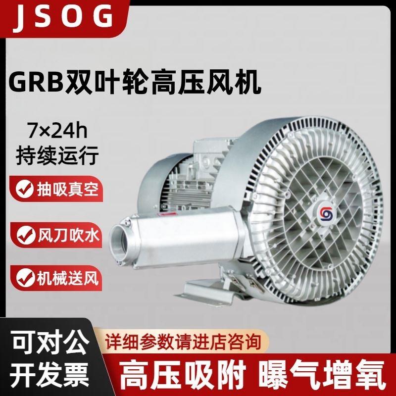 双叶轮高压漩涡风机GRB720-H043/4.3KW污水处理设备用高压鼓风机