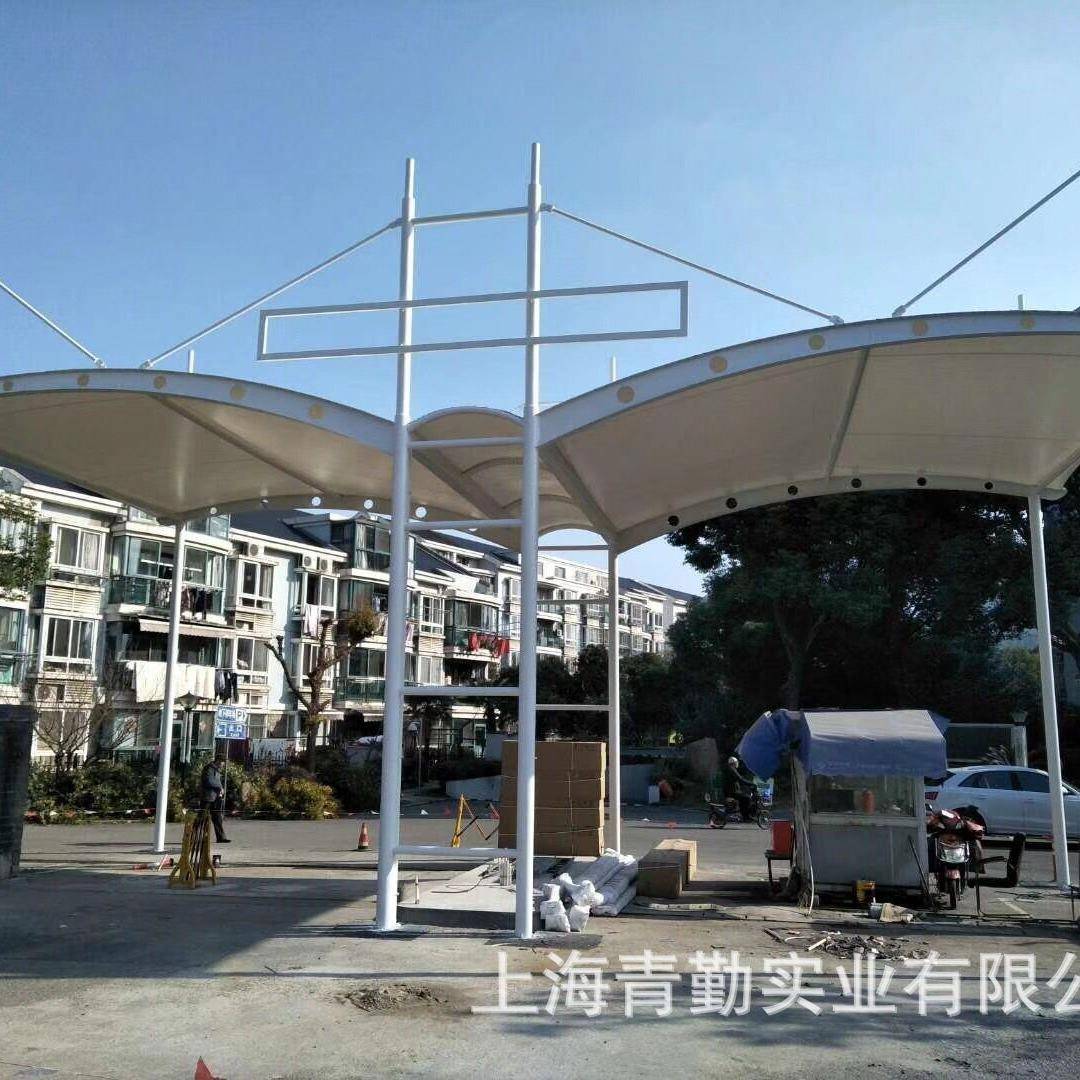 厂家供应钢结构、膜结构雨棚、停车棚支持