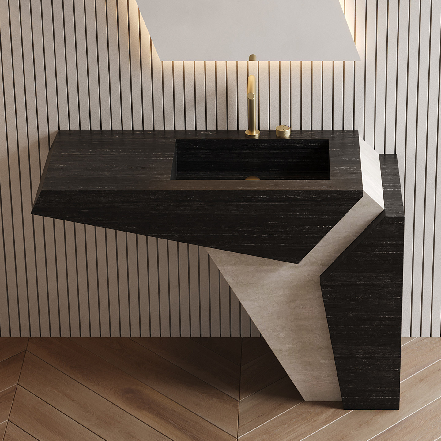 设计师款岩板户外庭院洗手台一体立柱盆定制别墅室外艺术阳台落地,家装主材,立柱盆,淘宝优惠券,粉丝福利购,淘宝优惠卷