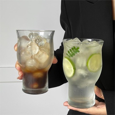 ins风网红宽口玻璃杯果汁杯