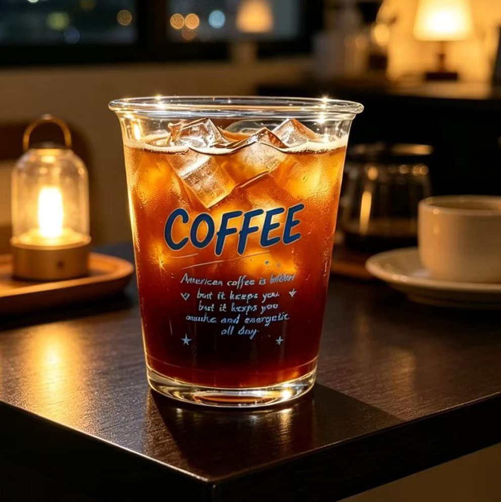 新款翻口杯网红创意ins风玻璃杯茶水杯咖啡牛奶杯伴手礼广告杯子