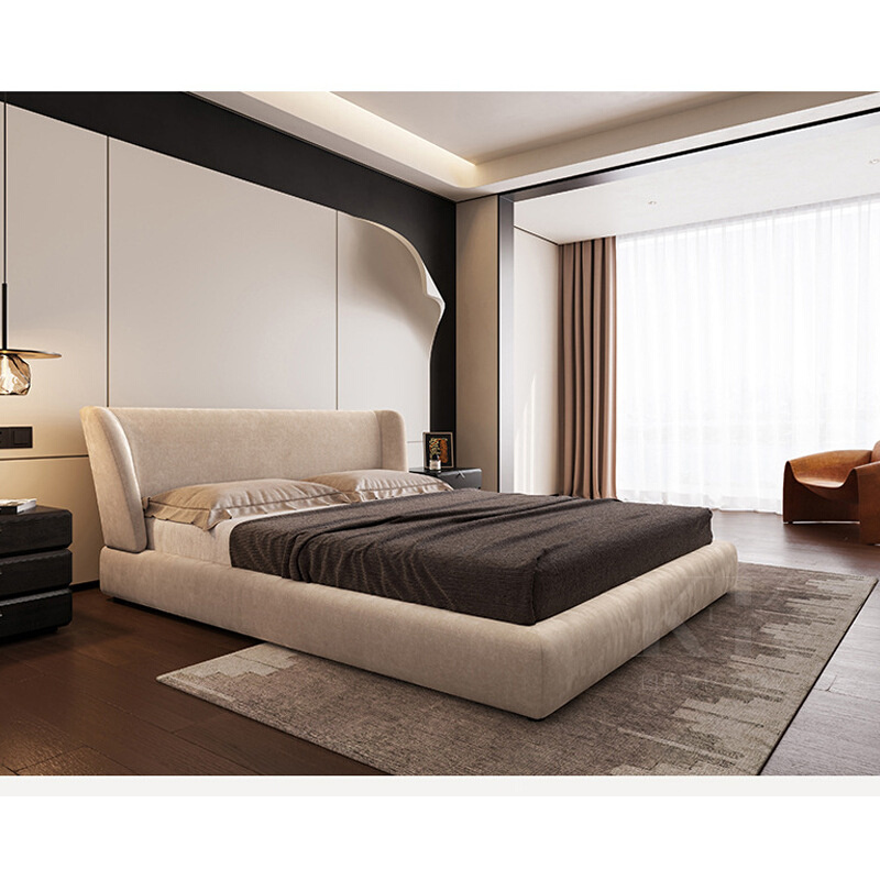凯丽时刻意式极简床现代简约布艺轻奢奶油风简约主卧设计师1.8米
