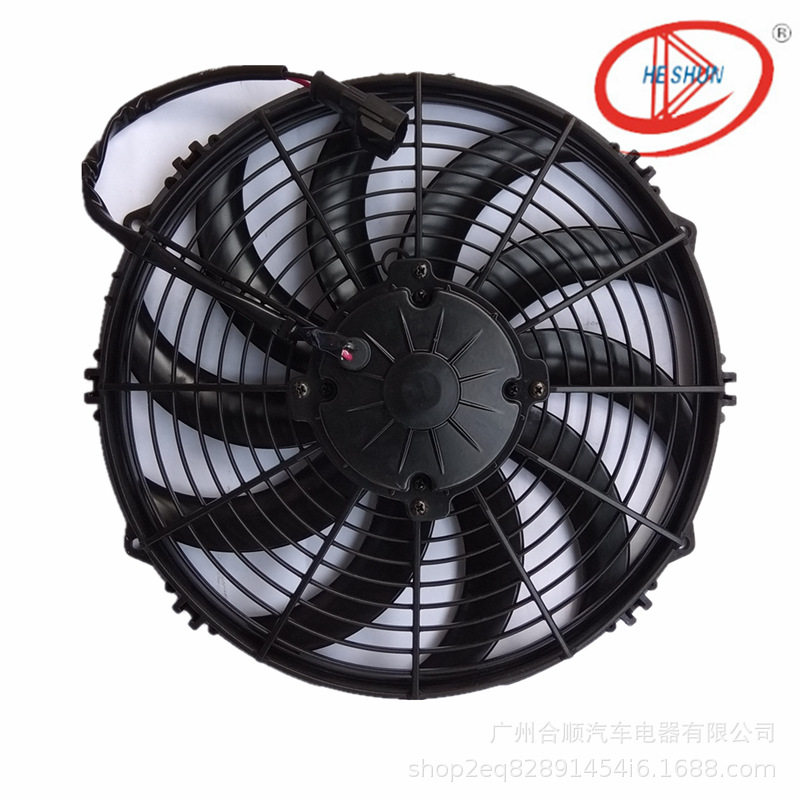 冷藏车专用2212 12寸吹风12V/24V大巴电机汽车空调水箱散热风扇
