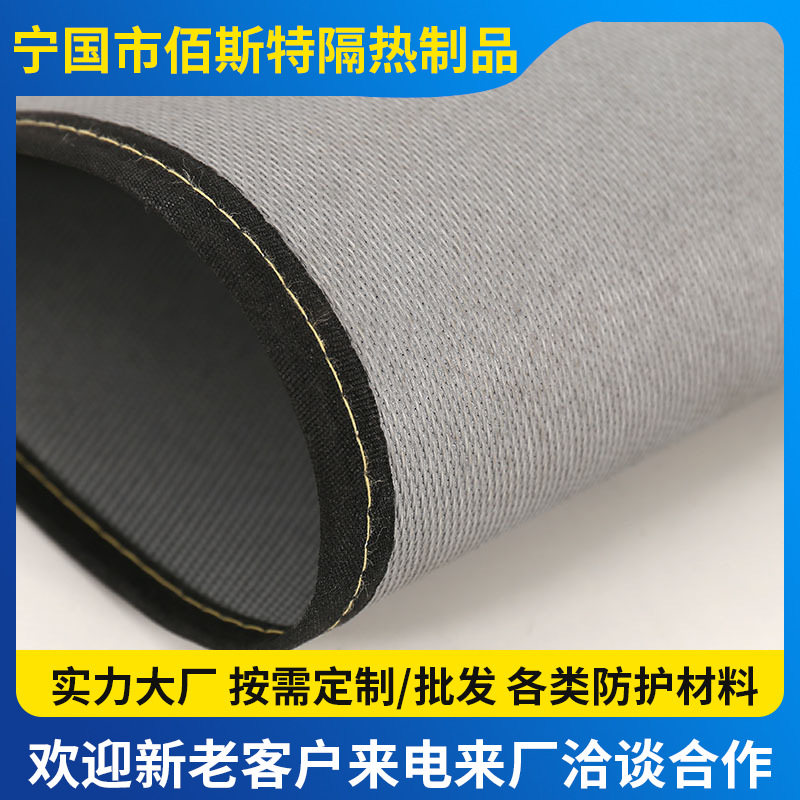 工业家用玻璃纤维隔热垫户外烧烤防火垫厨房阻燃垫银色硅胶防火毯
