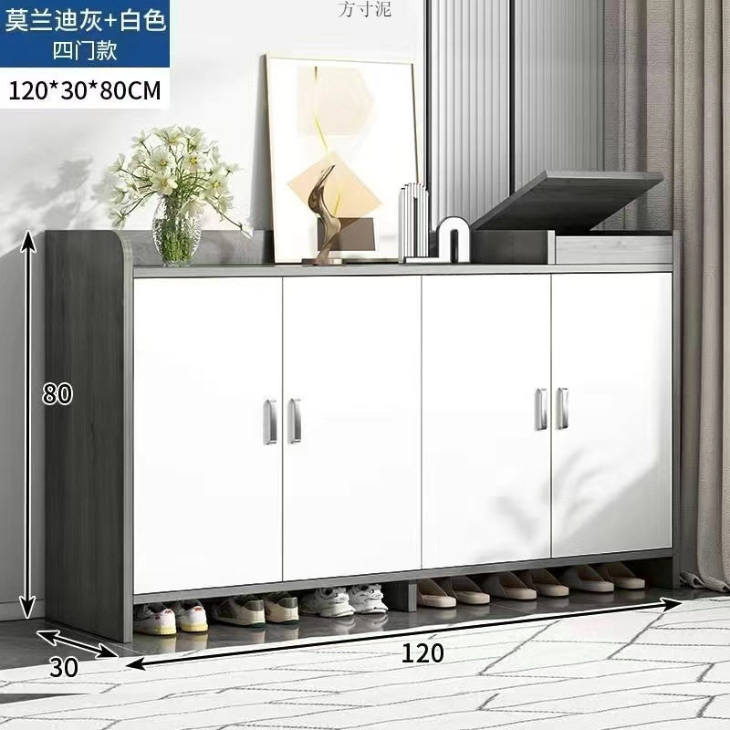 门口走廊加高多层收纳鞋柜