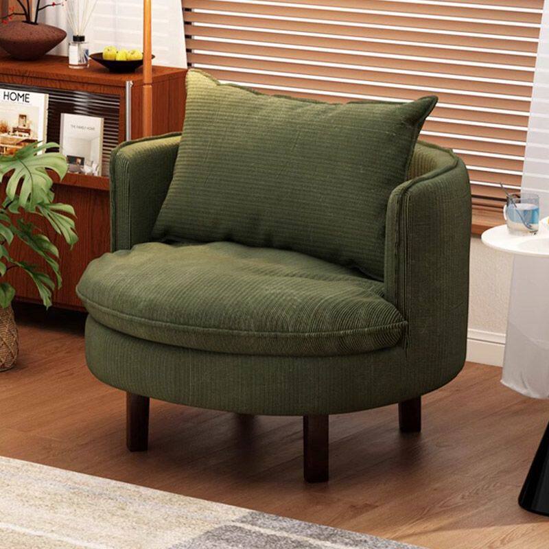 2026单人沙发椅客厅阳台休闲椅圆形可旋转小户型布艺沙发懒人椅靠