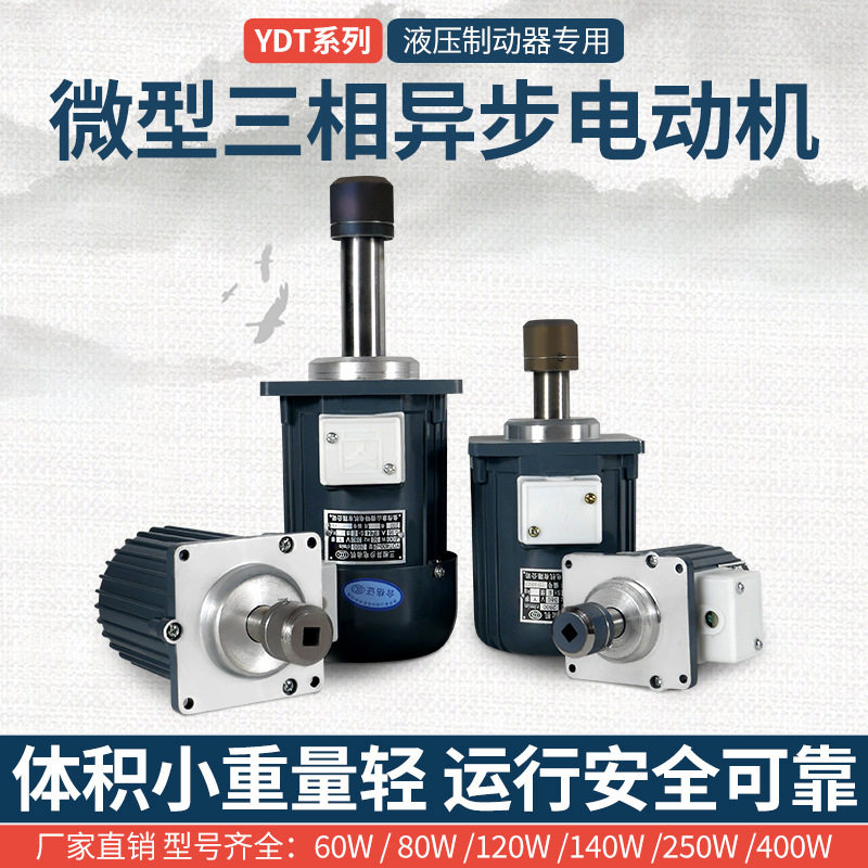 微型三相异步电机焦作象山南阳南召天力YDT/ASF 60W80W推动器抱闸