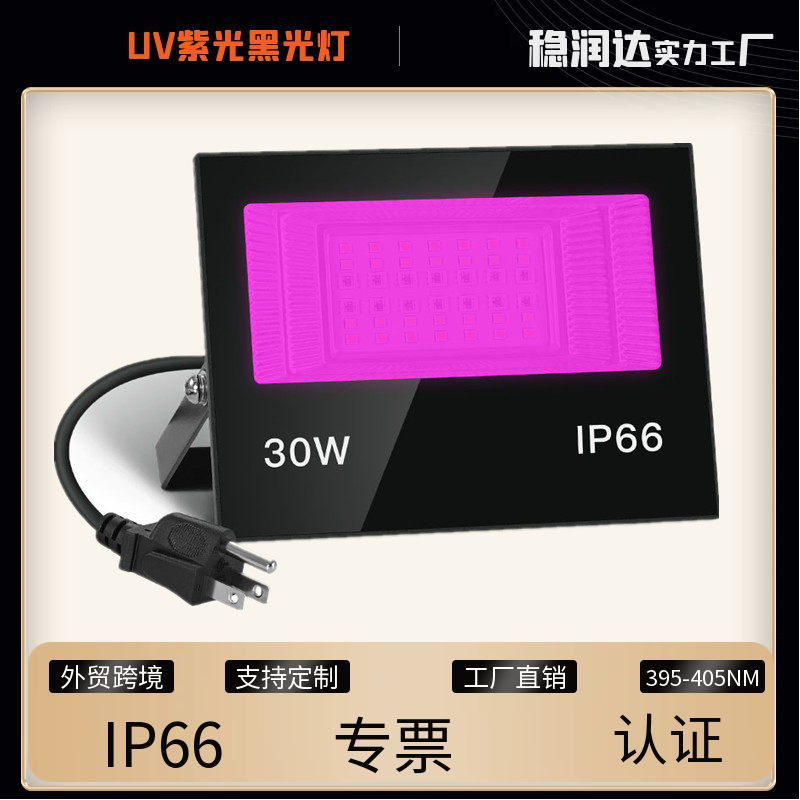 新款热销UV投光灯60W100W荧光灯KTV酒吧鬼屋紫光造景夜光灯UV紫光