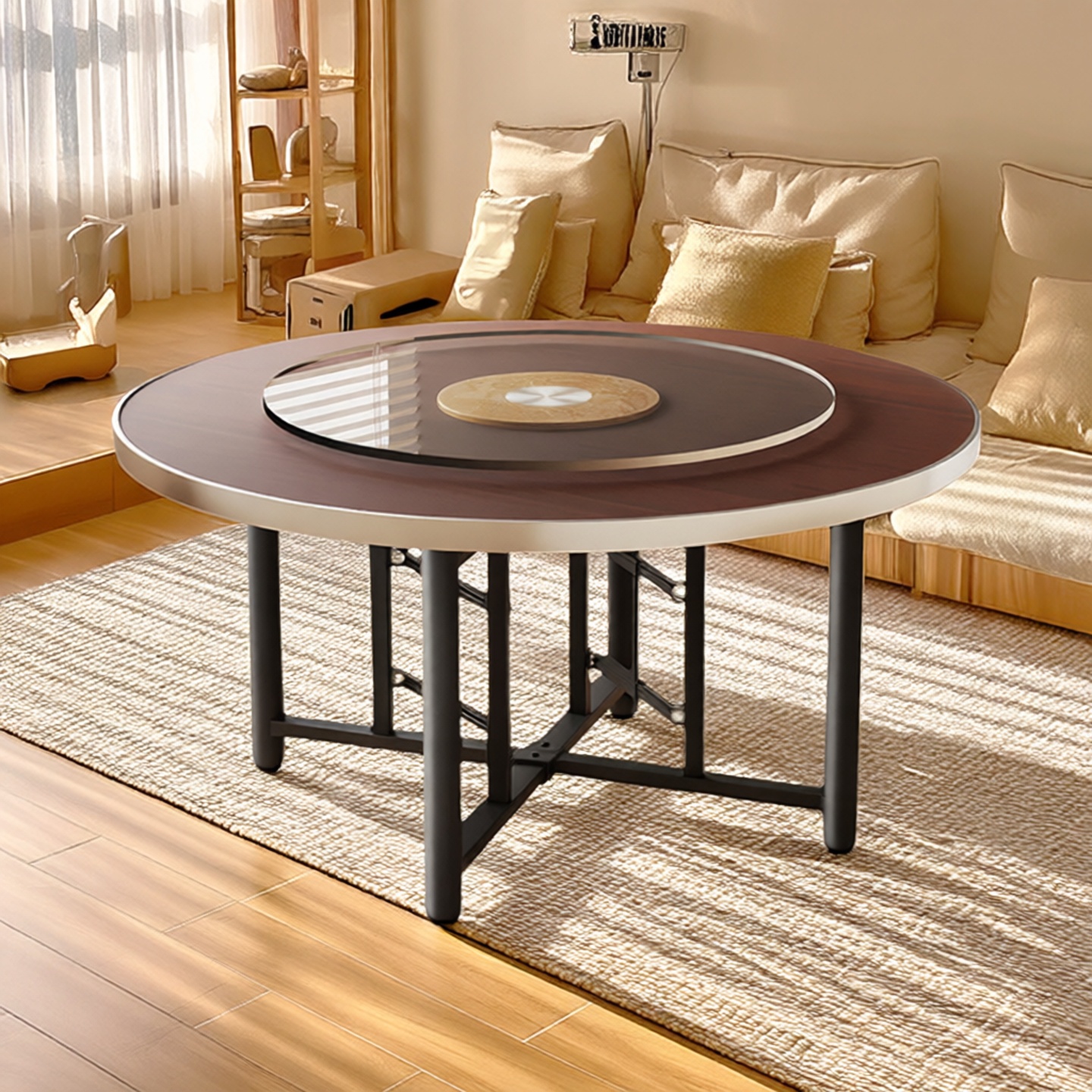 【加厚实木】圆形大圆桌