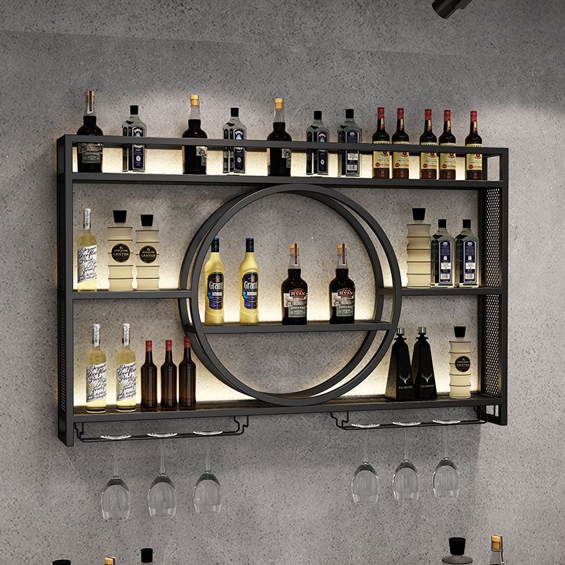 铁艺吧台酒架挂墙展示柜酒柜置物架墙上餐厅壁挂式现代红酒架墙