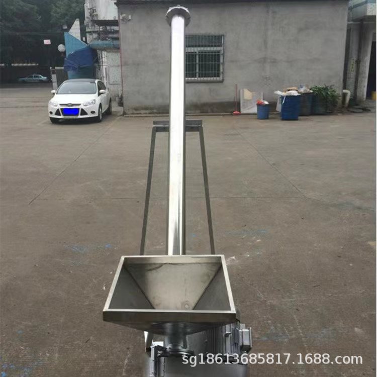 全自动螺杆送料提升机倾斜式饲料颗粒上料机化工材料圆管上料机