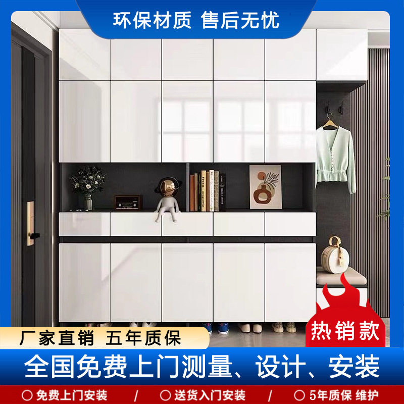 家具入户鞋柜衣架一体家用门口储物门厅柜现代简约时尚收纳玄关柜
