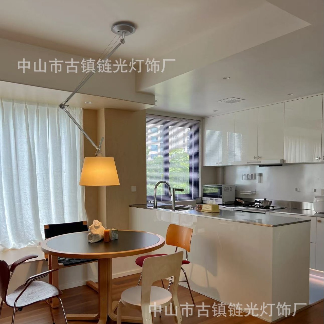 意大利Artemide长杆摇臂餐厅吊灯设计师工作室书房可移位悬挂灯具