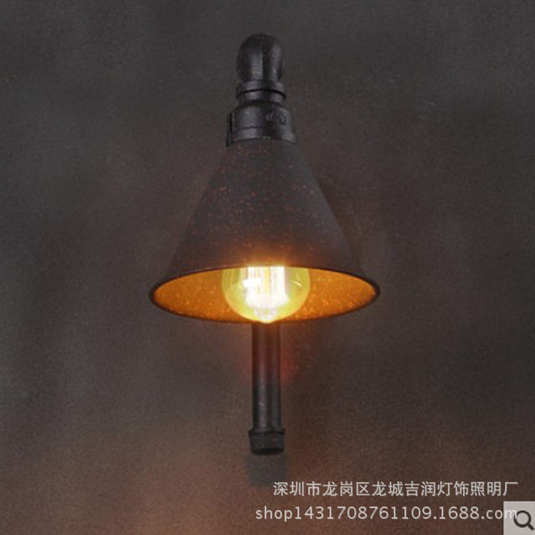 Loft复古餐厅吧台灯工业美式乡村书房灯水管创意酒吧壁灯过道灯