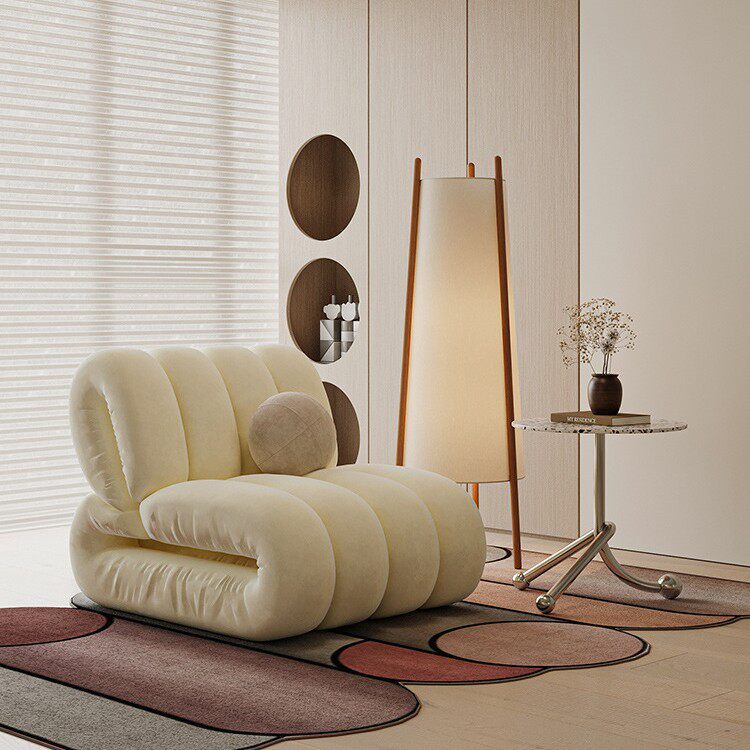 网红中古风单人懒人沙发椅设计师款创意民宿卧室小沙发客厅休闲椅